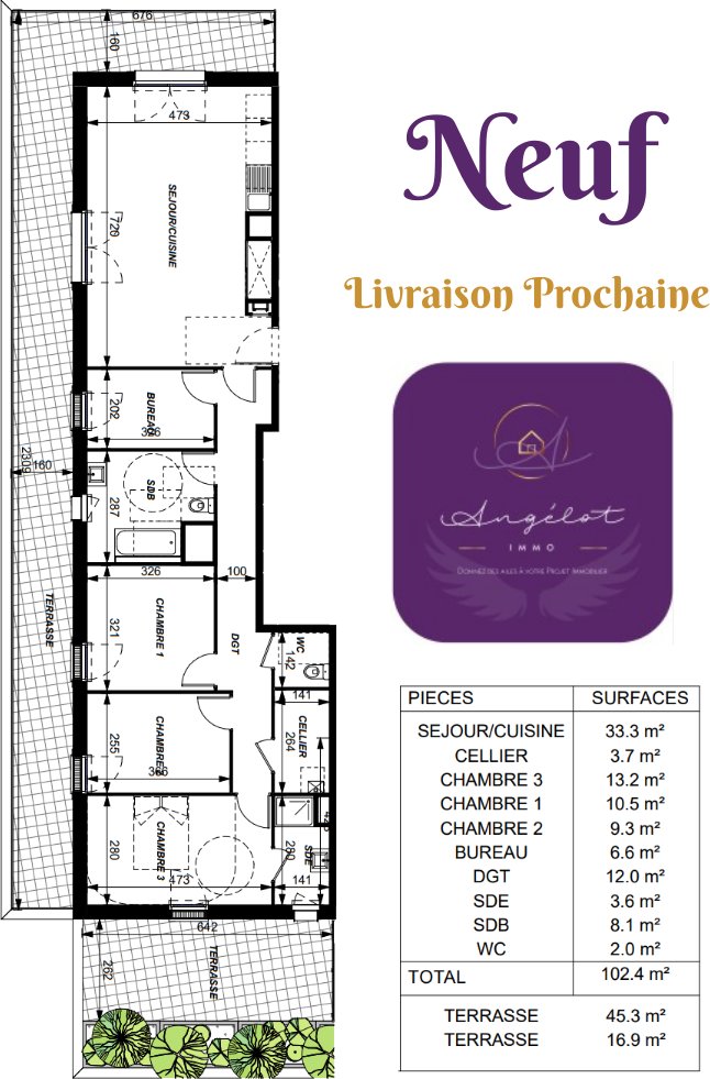 Appartement 5 pièces 101 m² Saint-Cyr-sur-Loire