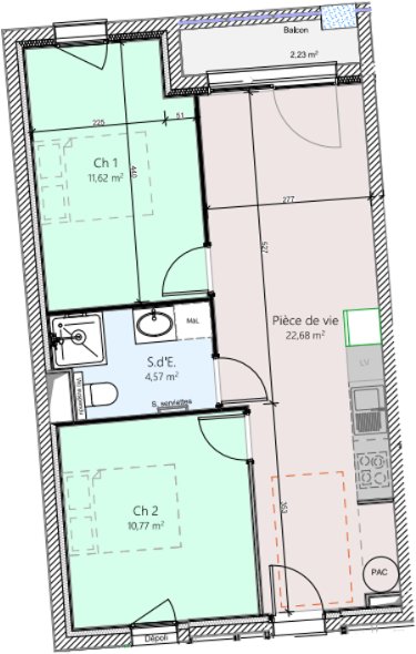 Appartement 3 pièces 50 m² Muzillac