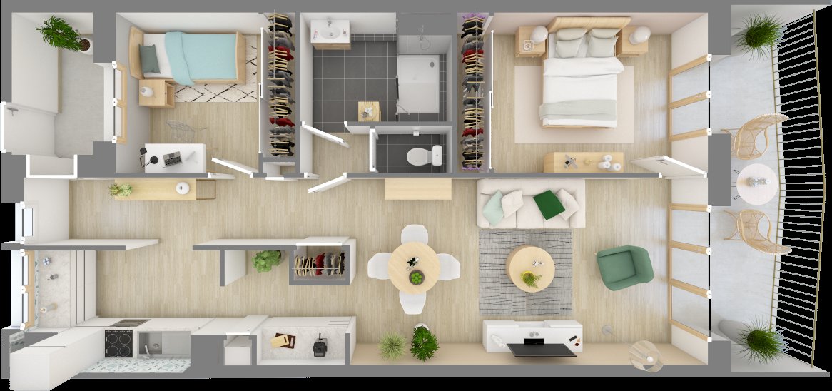 Appartement 3 pièces 63 m² Tournefeuille