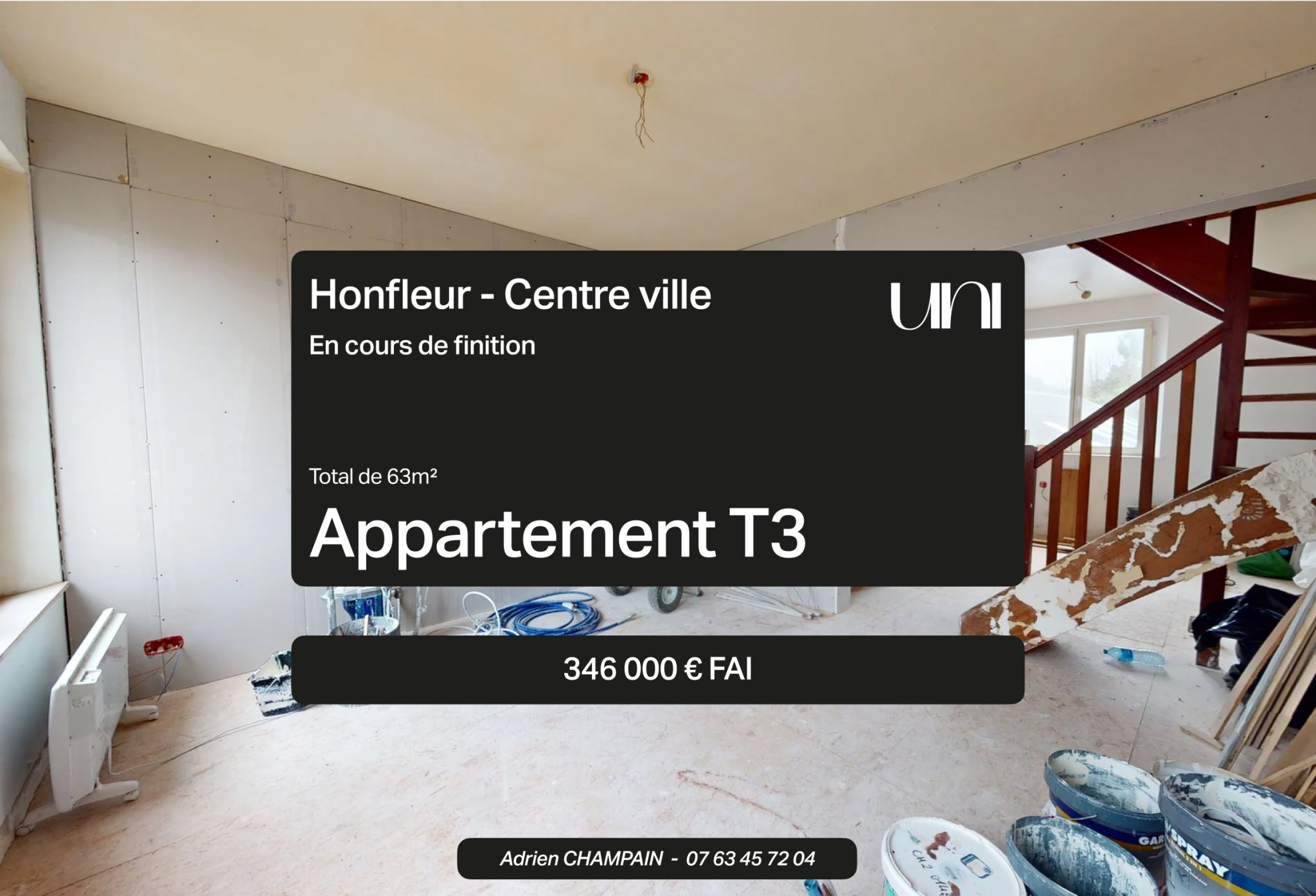 Appartement 3 pièces 63 m² Honfleur