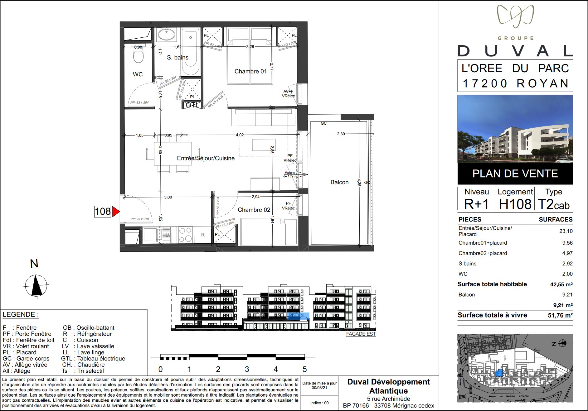 Appartement 2 pièces 43 m² Royan