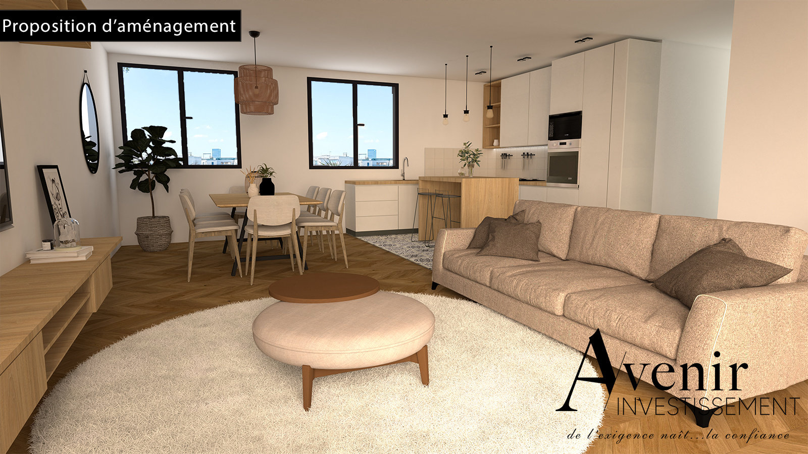 Appartement 3 pièces 77 m² Villeurbanne