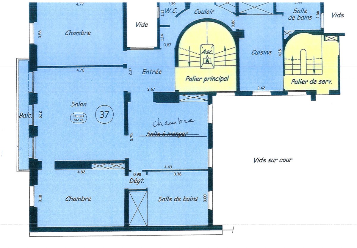 Appartement a louer paris-11e-arrondissement - 4 pièce(s) - 115.07 m2 - Surfyn