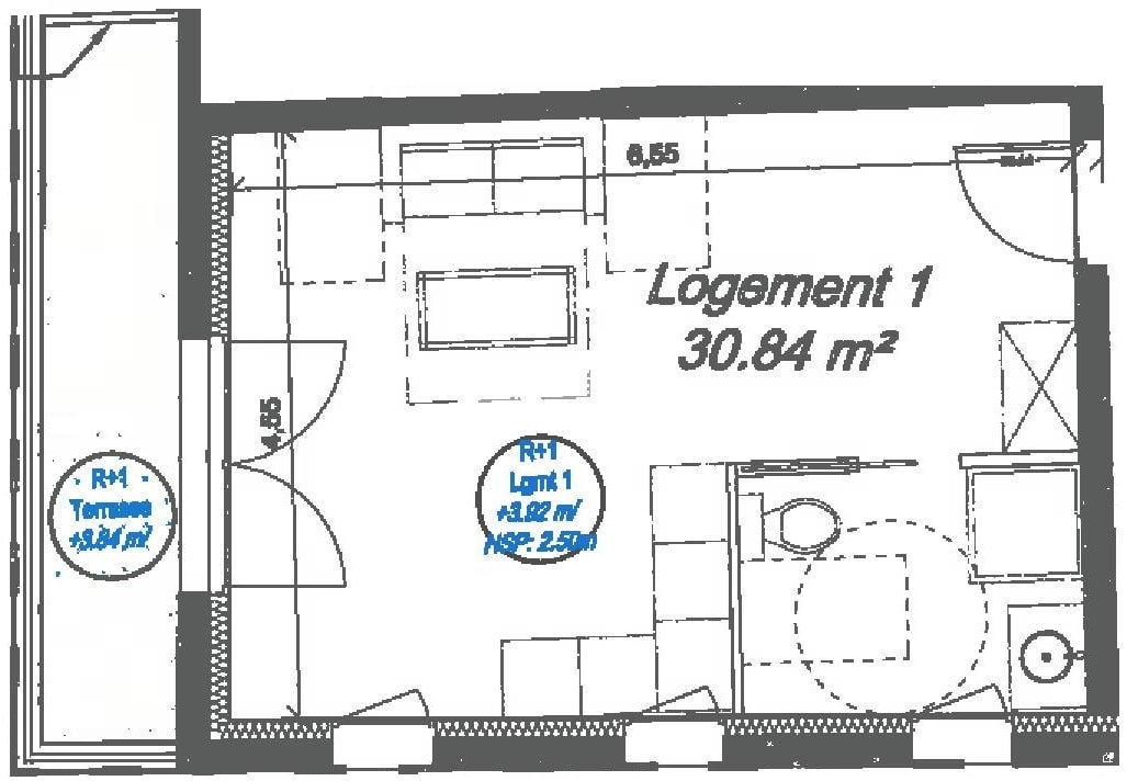 Appartement a louer montigny-les-cormeilles - 1 pièce(s) - 30.84 m2 - Surfyn