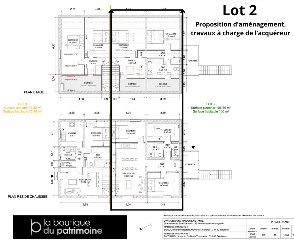 Maison 5 pièces 100 m² ambares-et-lagrave