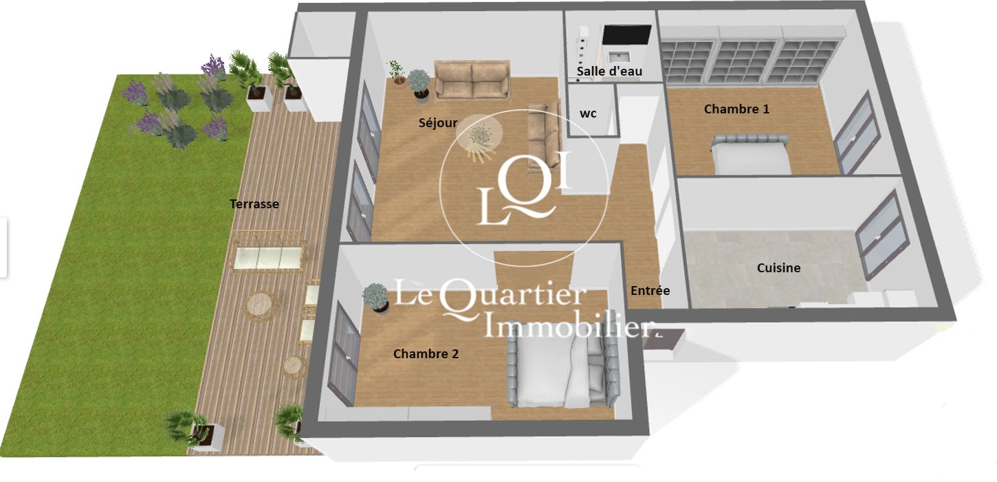 Appartement 3 pièces 62 m²
