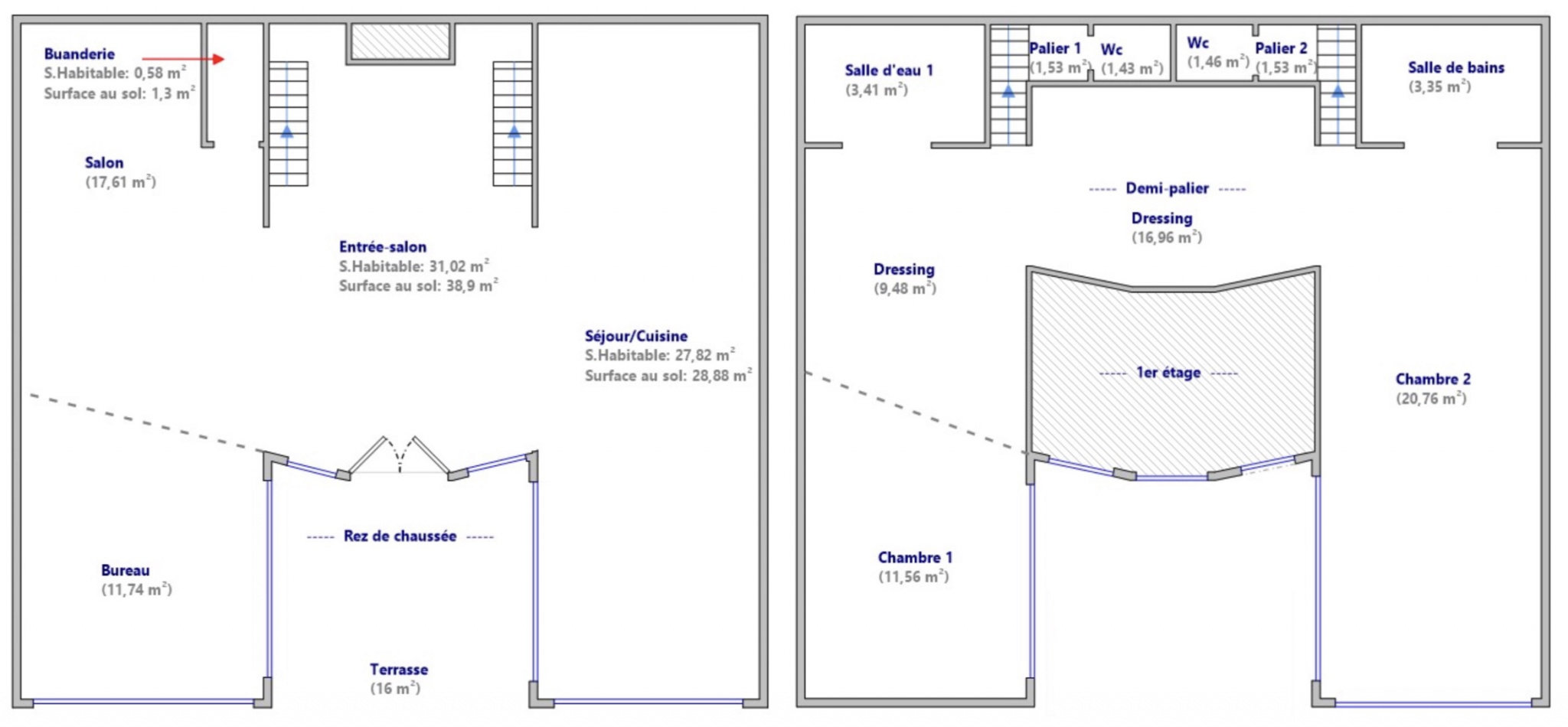 Maison a vendre  - 4 pièce(s) - 170 m2 - Surfyn