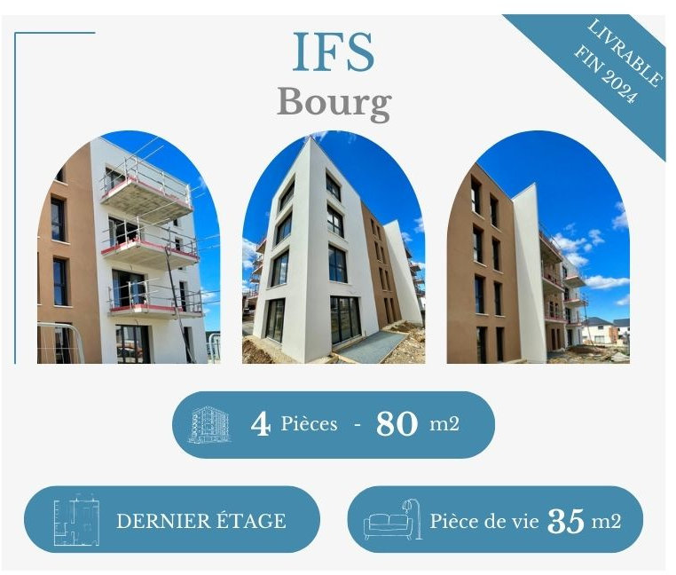 Appartement 4 pièces 80 m² Ifs