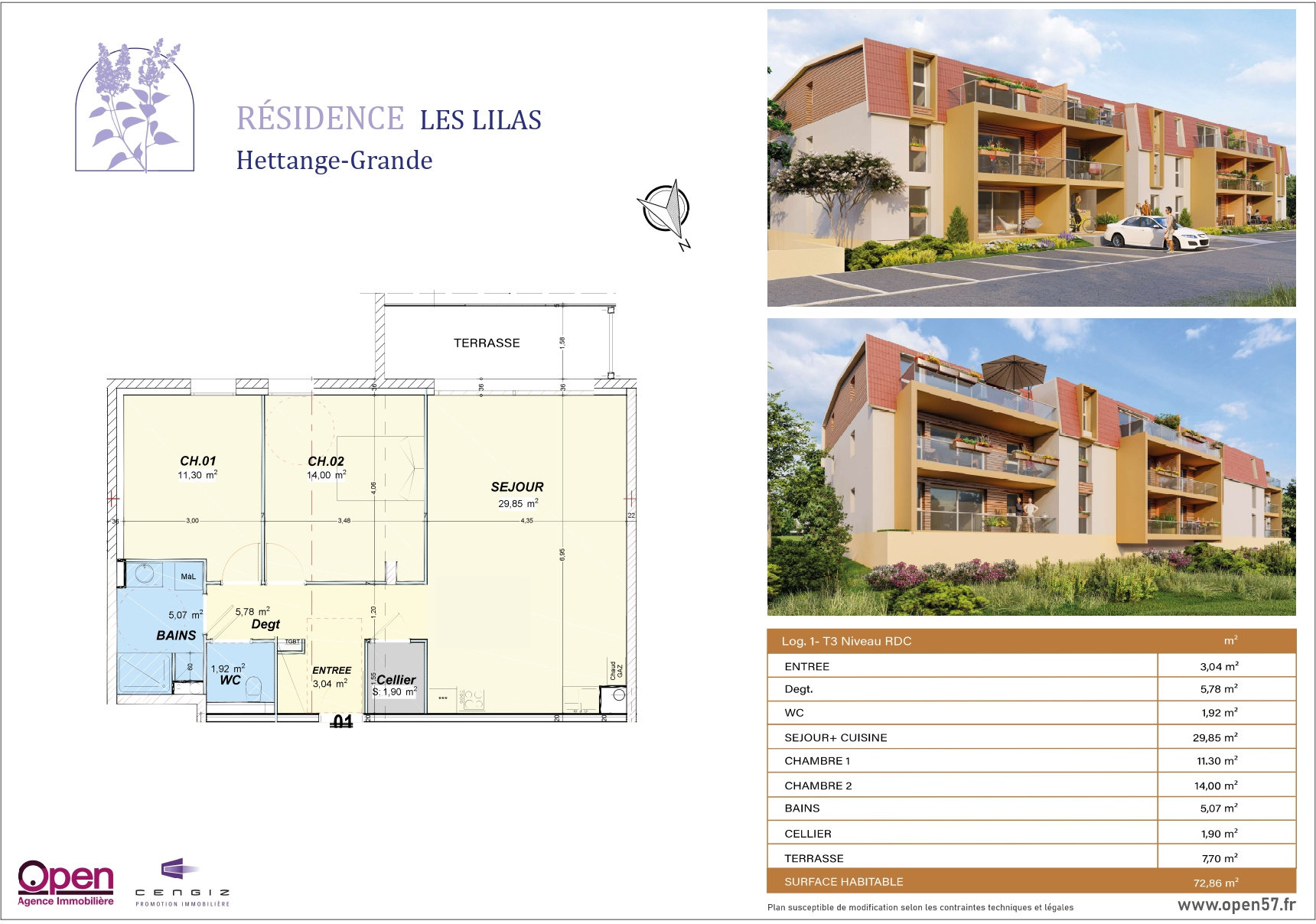Appartement 3 pièces 73 m² Hettange-Grande