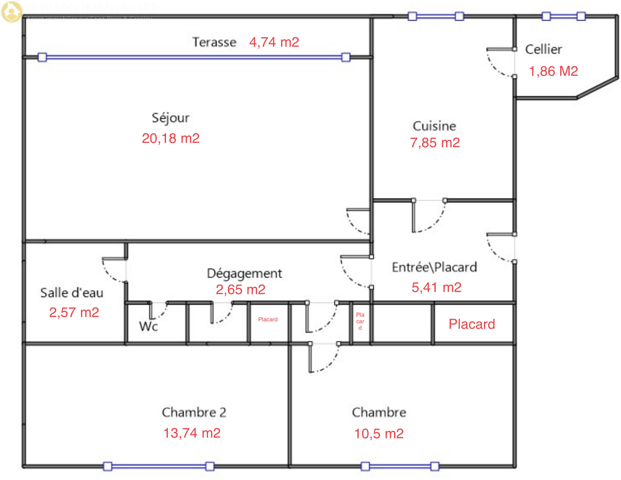 Appartement a louer sarcelles - 3 pièce(s) - 65.59 m2 - Surfyn