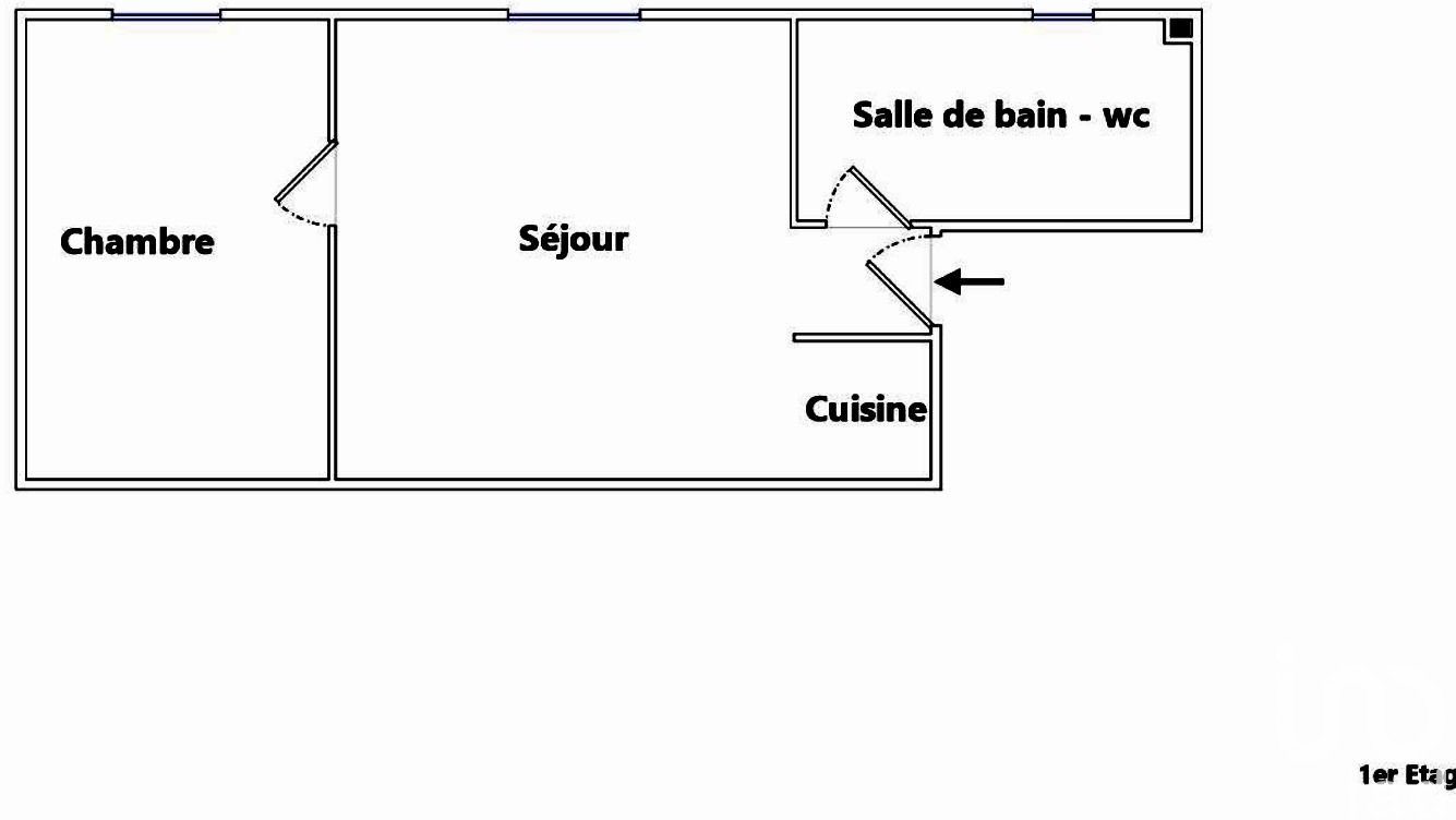 Appartement 2 pièce(s) 30 m²à vendre Asnieres-sur-seine