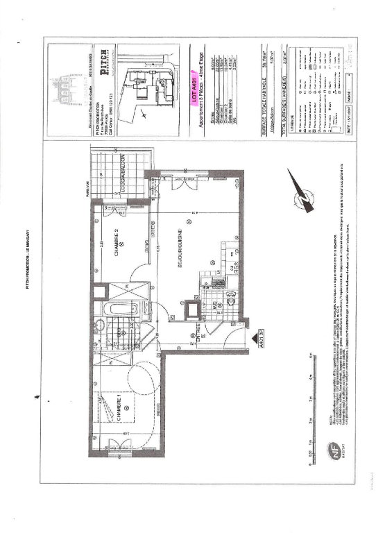 Appartement a louer sannois - 3 pièce(s) - 59.79 m2 - Surfyn