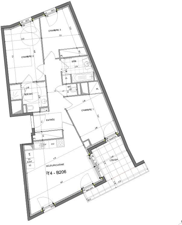 Appartement 4 pièces 79 m² Chantepie