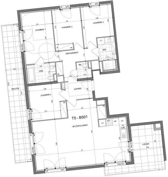 Appartement 5 pièces 108 m² Chantepie