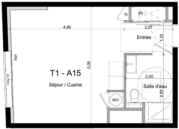 Appartement 1 pièce 32 m² Rennes