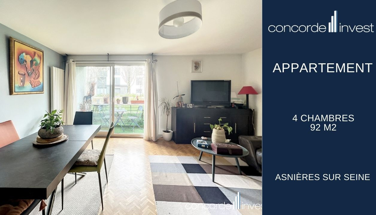 Appartement 5 pièce(s) 96 m²à vendre Asnieres-sur-seine
