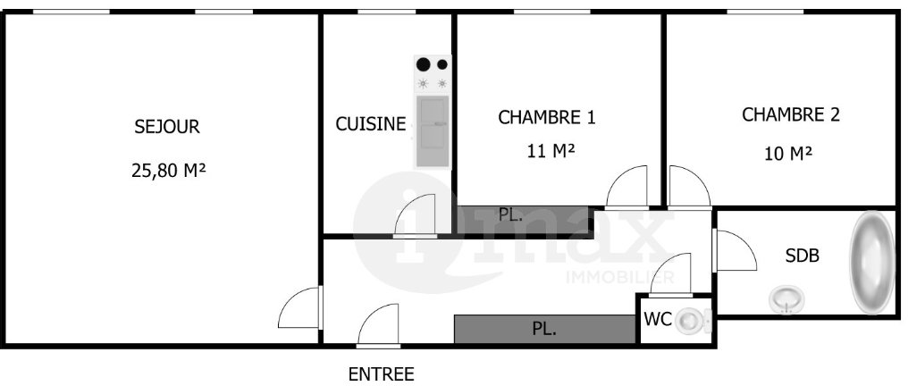 Appartement a vendre asnieres-sur-seine - 3 pièce(s) - 70 m2 - Surfyn