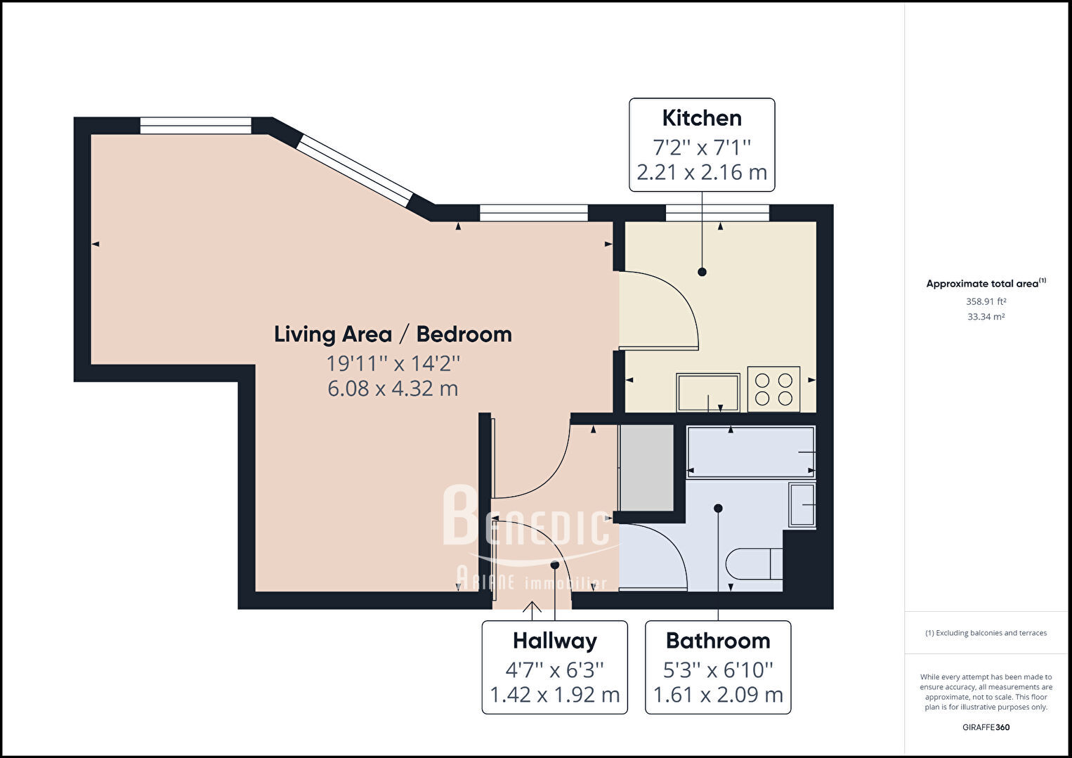 Appartement 1 pièce 33 m² Maxéville