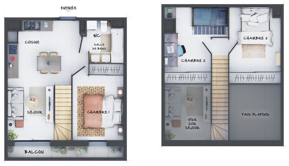 Appartement 3 pièces 59 m² gareoult