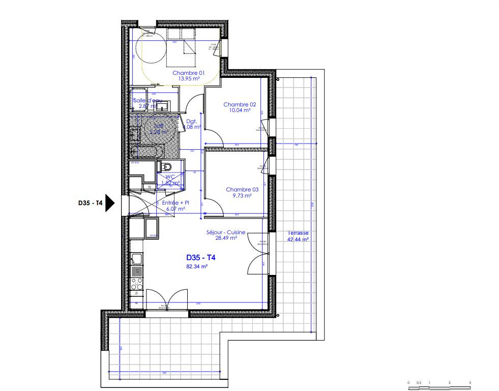 Appartement 4 pièces 82 m² Sciez