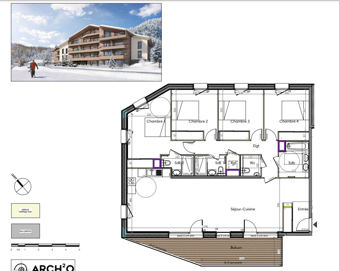 Appartement 5 pièces 130 m² chatel