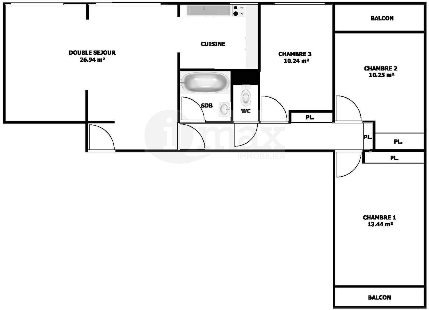 Appartement 5 pièces 80 m² Clichy