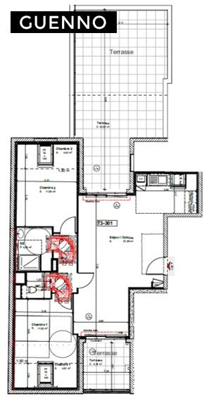 Appartement 3 pièces 71 m² Mordelles