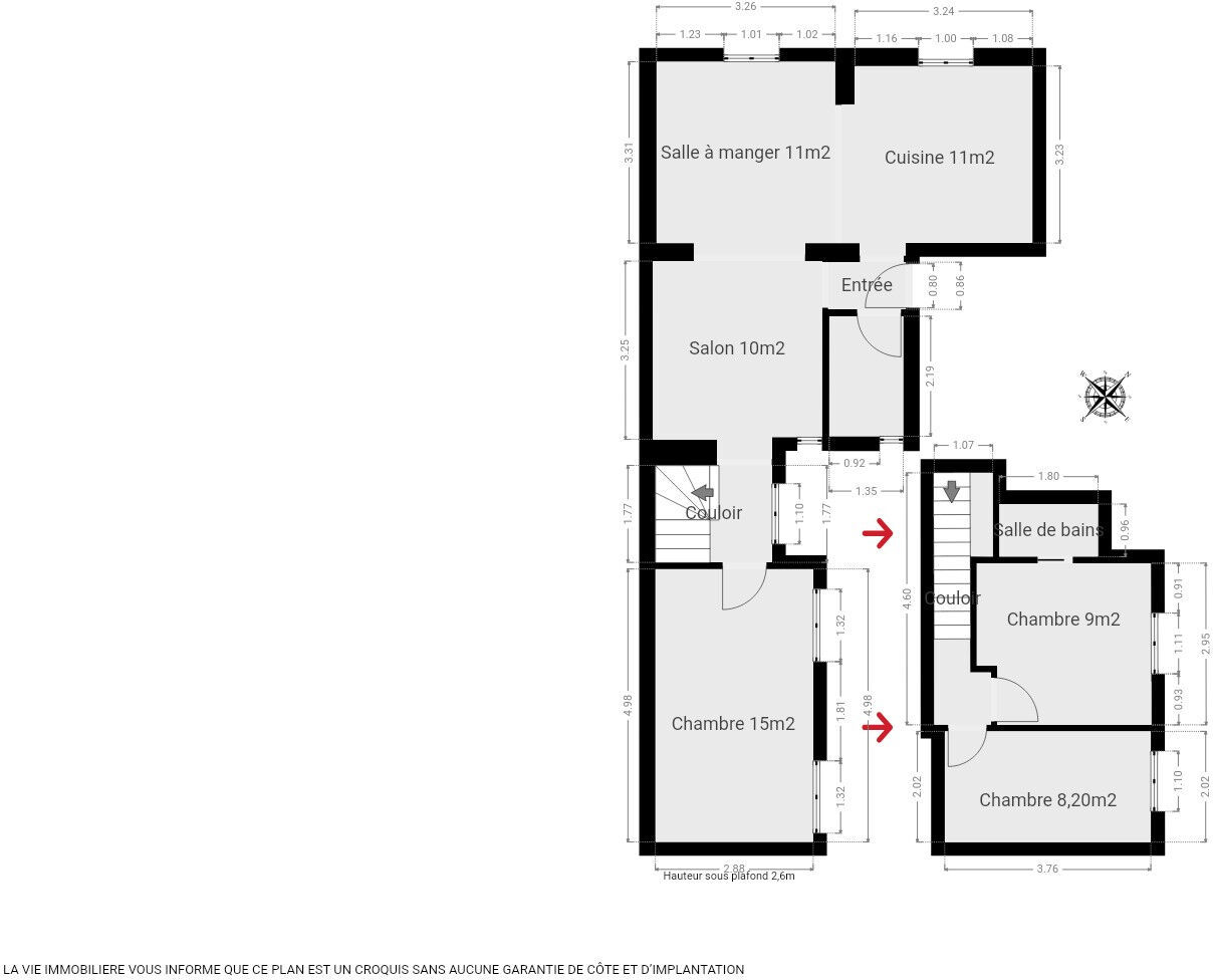 Appartement 3 pièces 73 m² Saint-Maurice