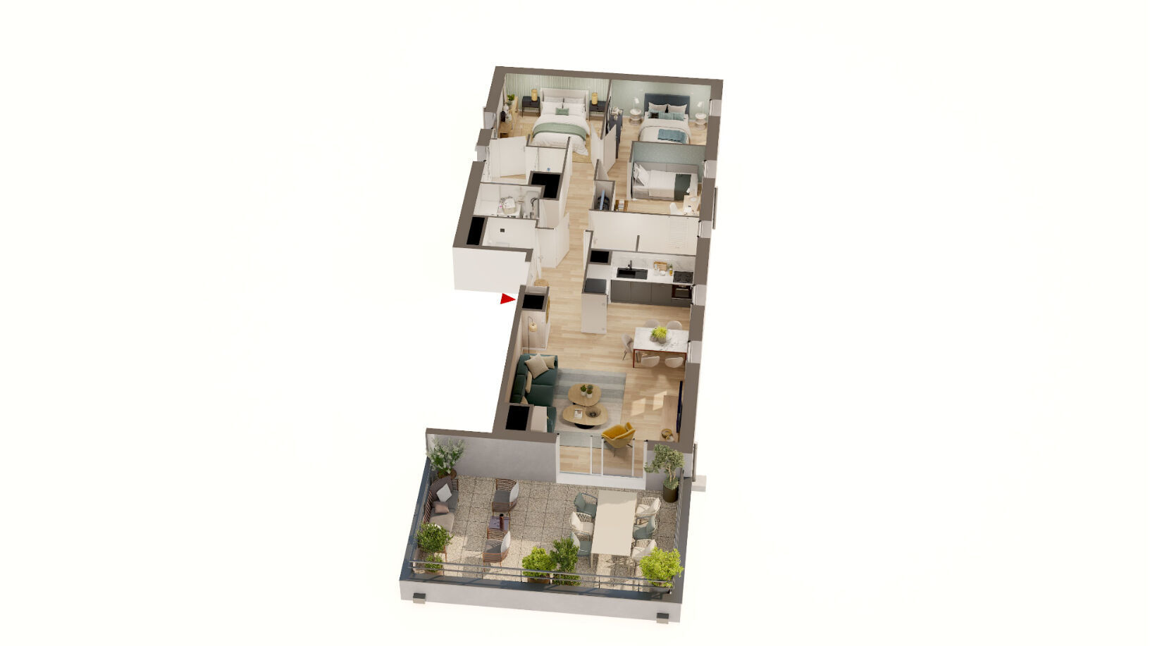 Appartement 4 pièces 89 m² Hennebont