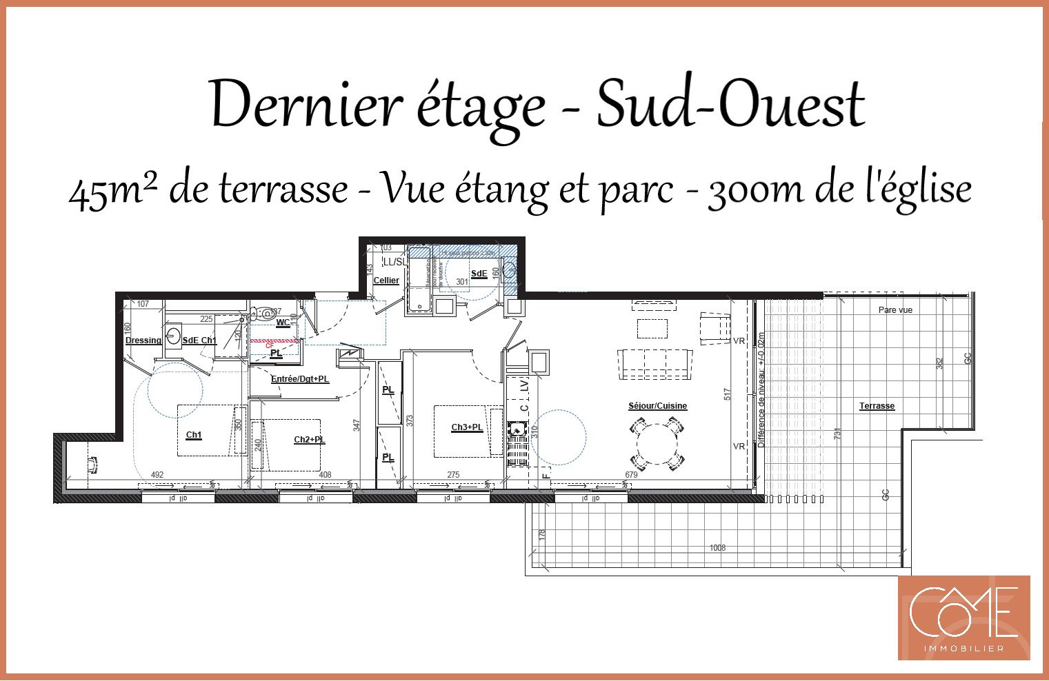 Appartement 4 pièces 92 m² Retiers