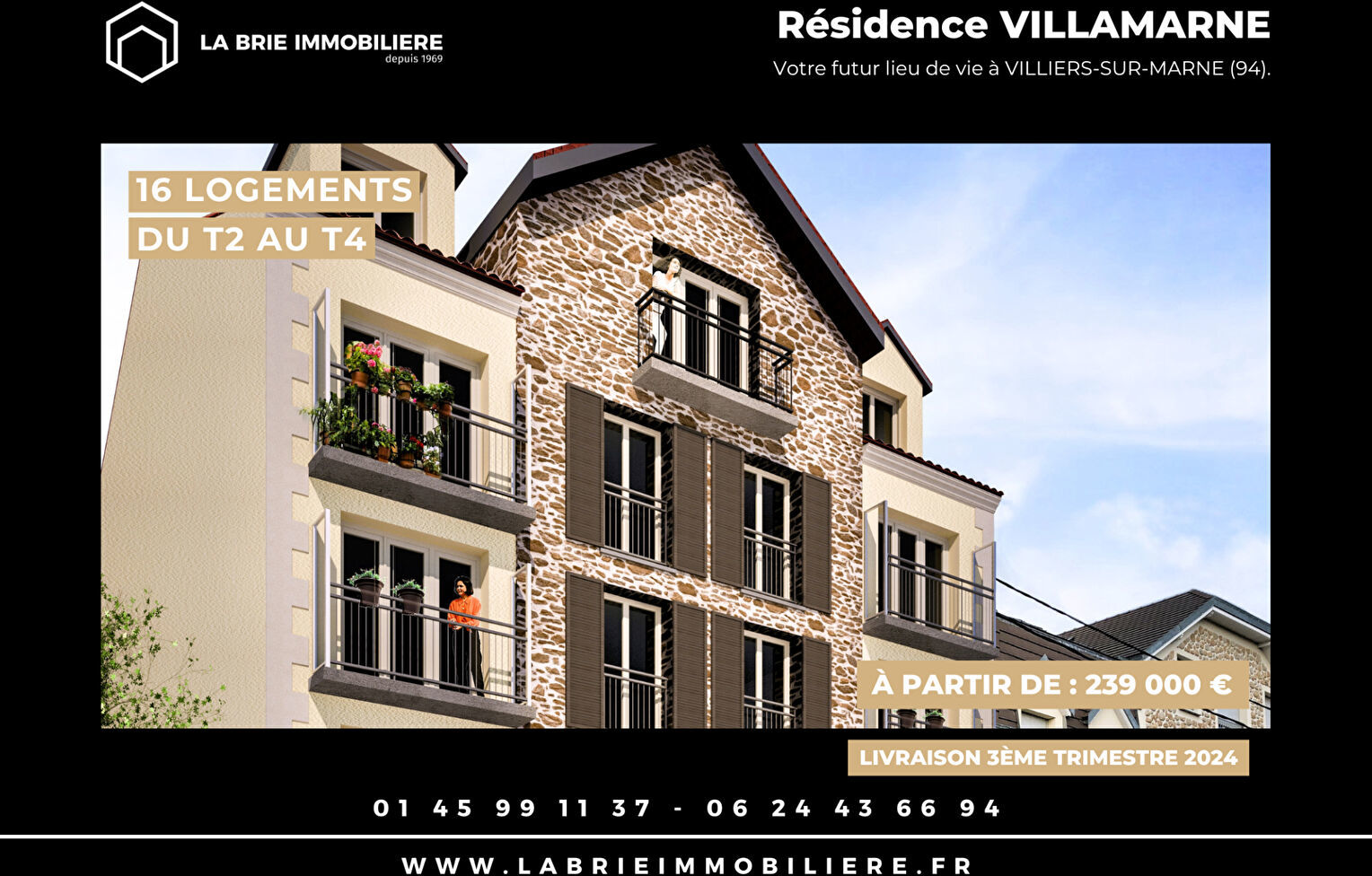 Appartement 2 pièces 49 m² Villiers sur Marne