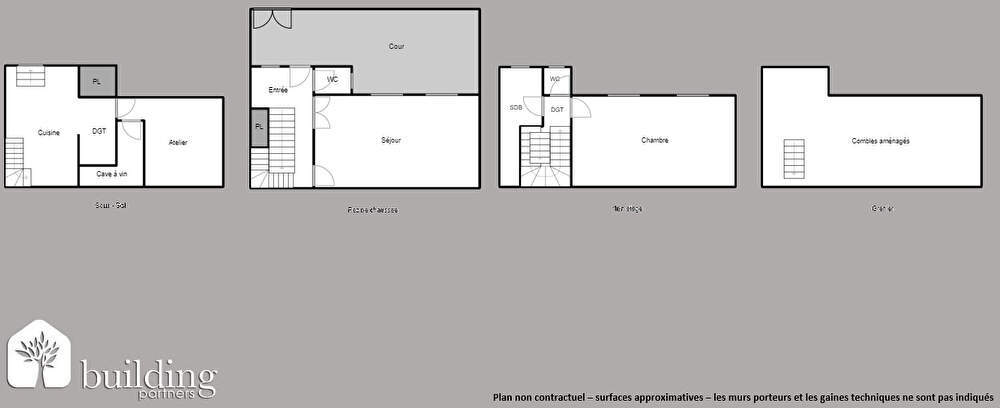 Maison a louer levallois-perret - 4 pièce(s) - 106 m2 - Surfyn