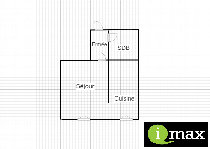 Appartement 1 pièce 27 m² paris 18eme