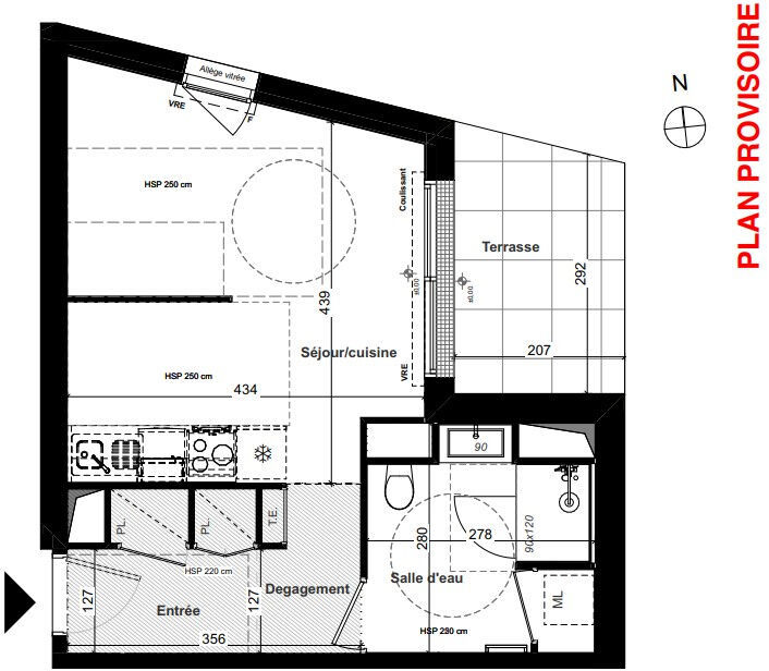 Appartement 1 pièce 33 m² Questembert