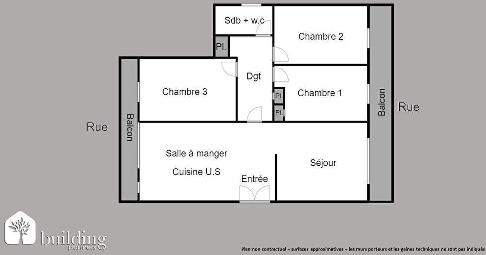 Appartement a louer neuilly-sur-seine - 5 pièce(s) - 90 m2 - Surfyn