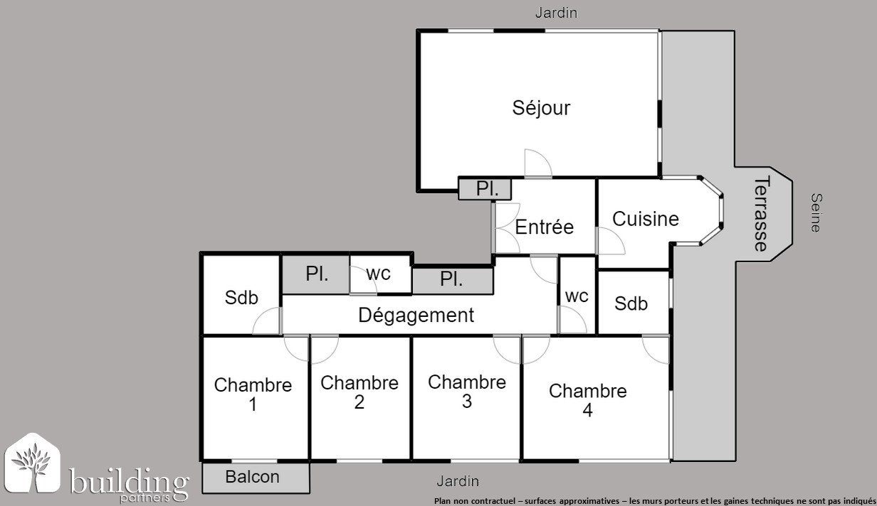Appartement 6 pièces 115 m² Levallois-Perret