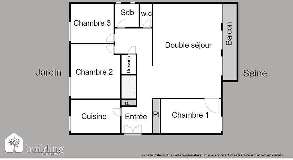 Appartement a louer neuilly-sur-seine - 5 pièce(s) - 100 m2 - Surfyn