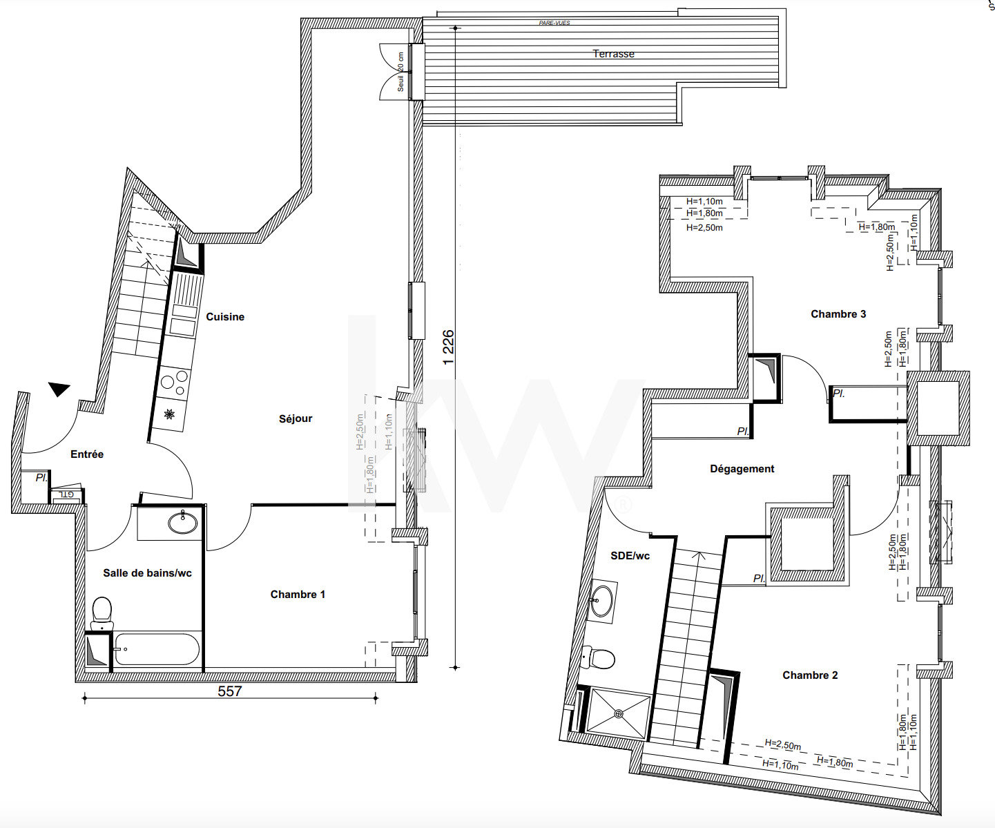 Appartement 4 pièces 99 m² Le Bourget