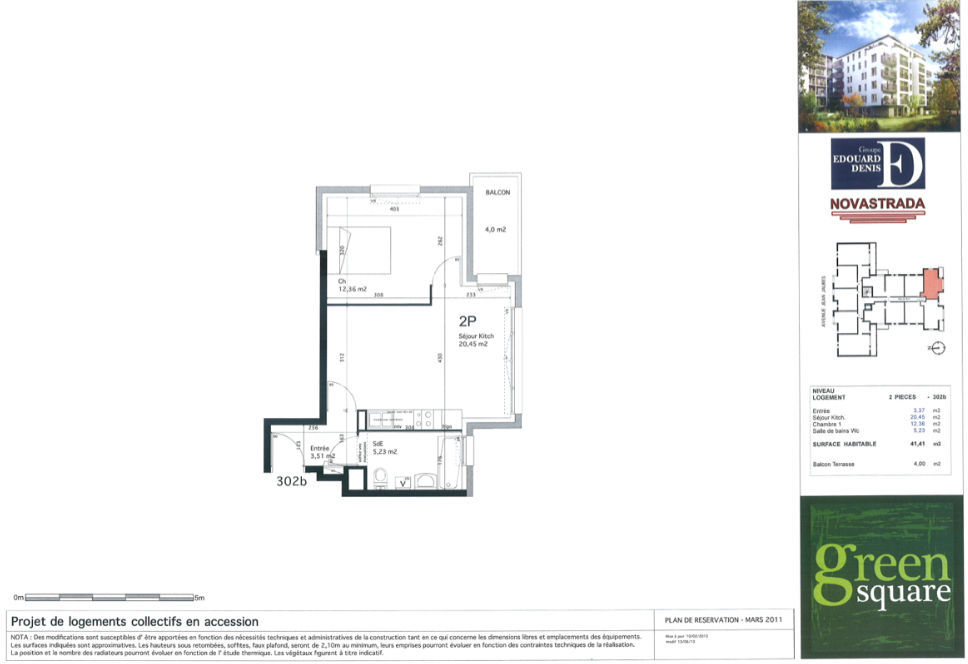 Appartement a louer argenteuil - 2 pièce(s) - 41.62 m2 - Surfyn