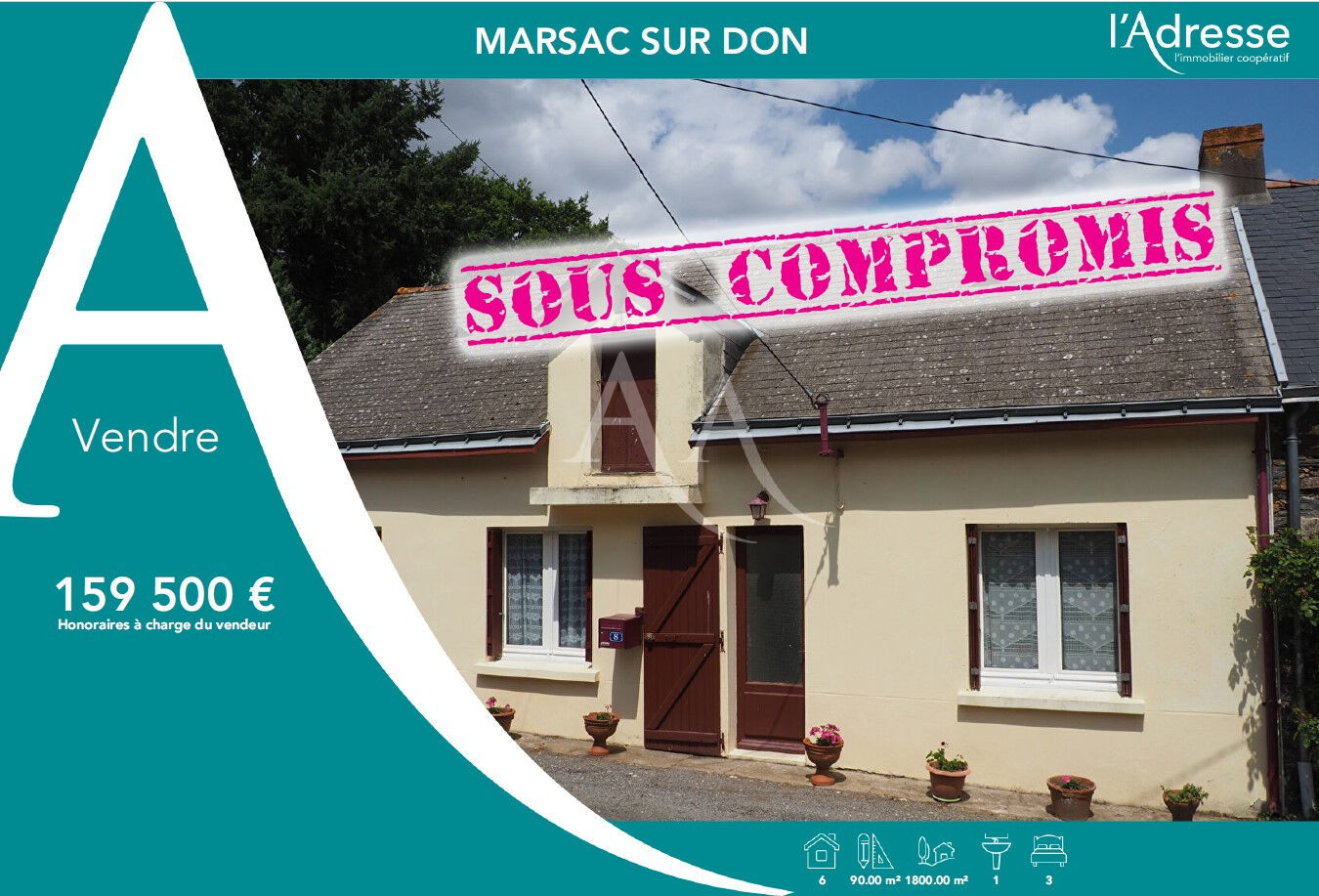 Maison 6 pièces 90 m² Marsac-sur-Don