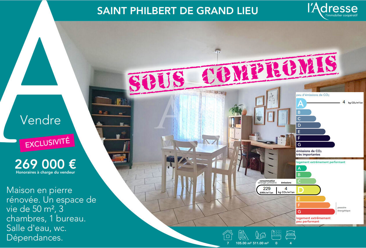 Maison 7 pièces 105 m² Saint-Philbert-de-Grand-Lieu