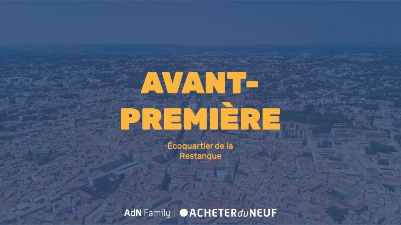 AVANT-PREMIÈRE ÉCOQUARTIER DE LA RESTANQUE (2 à 3 pièces, 44 à 54 m²) Montpellier