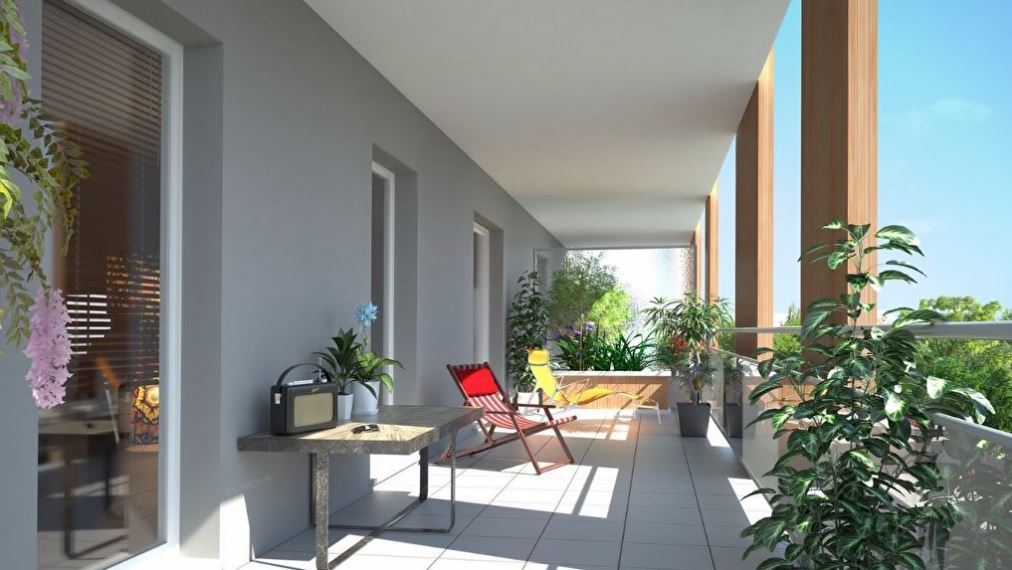 GRAND PARILLY - 4 pièces avec grand balcon et garage proche toutes commodités (4 pièces, 80 m²) Vénissieux