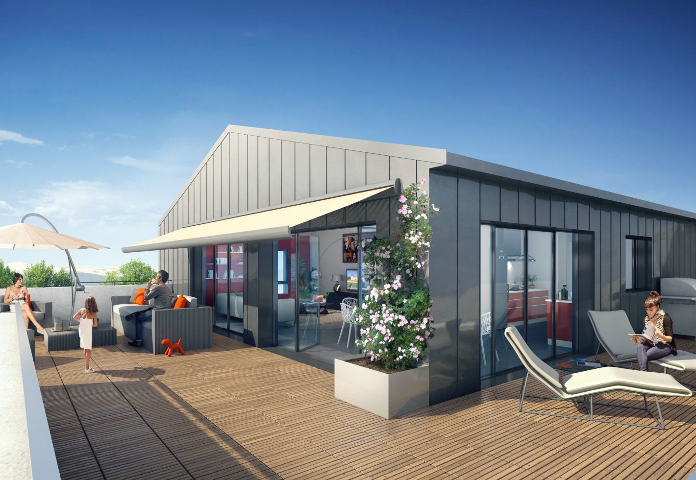 Exeptionnel Type 4 avec 143 m2 de toit terrasse et une LIVRAISON en Septembre 2024. (4 pièces, 100 m²) Francheville