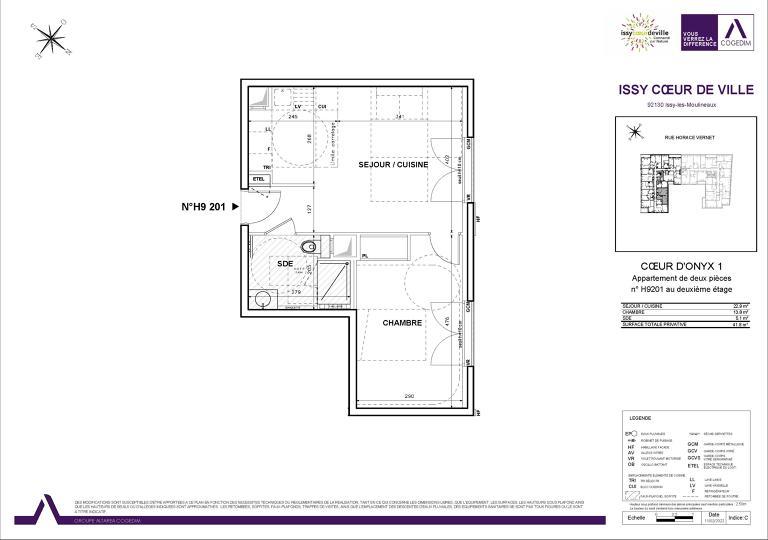 Appartement a louer issy-les-moulineaux - 2 pièce(s) - 41.8 m2 - Surfyn