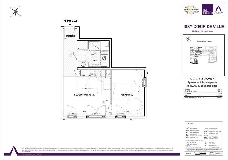 Appartement a louer issy-les-moulineaux - 2 pièce(s) - 41.3 m2 - Surfyn