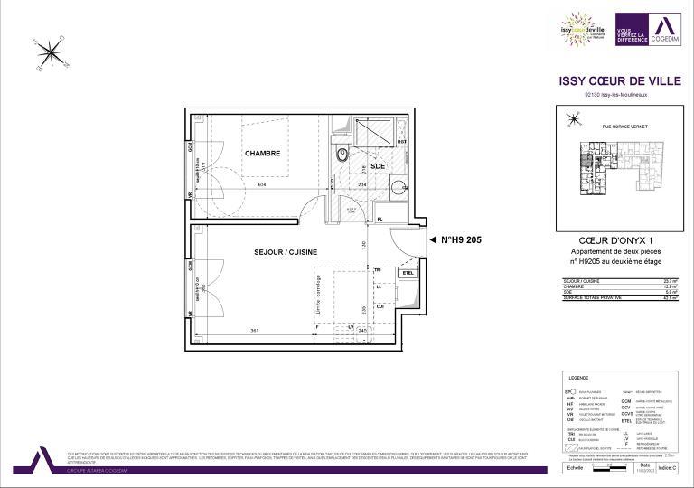 Appartement a louer issy-les-moulineaux - 2 pièce(s) - 42.5 m2 - Surfyn