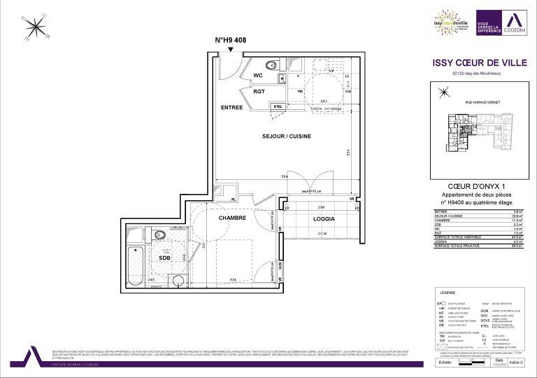 Appartement a louer issy-les-moulineaux - 2 pièce(s) - 45.6 m2 - Surfyn