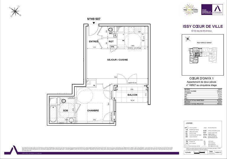 Appartement a louer issy-les-moulineaux - 2 pièce(s) - 45.4 m2 - Surfyn