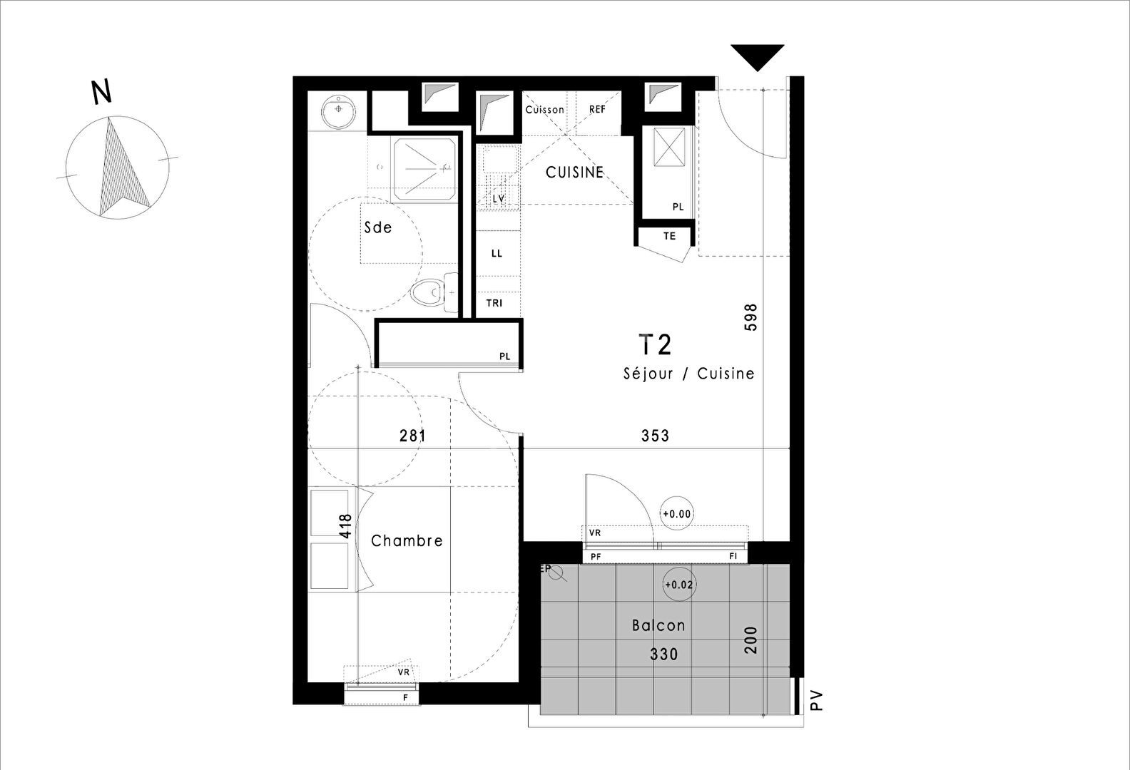 Appartement 2 pièces 40 m² Vitrolles